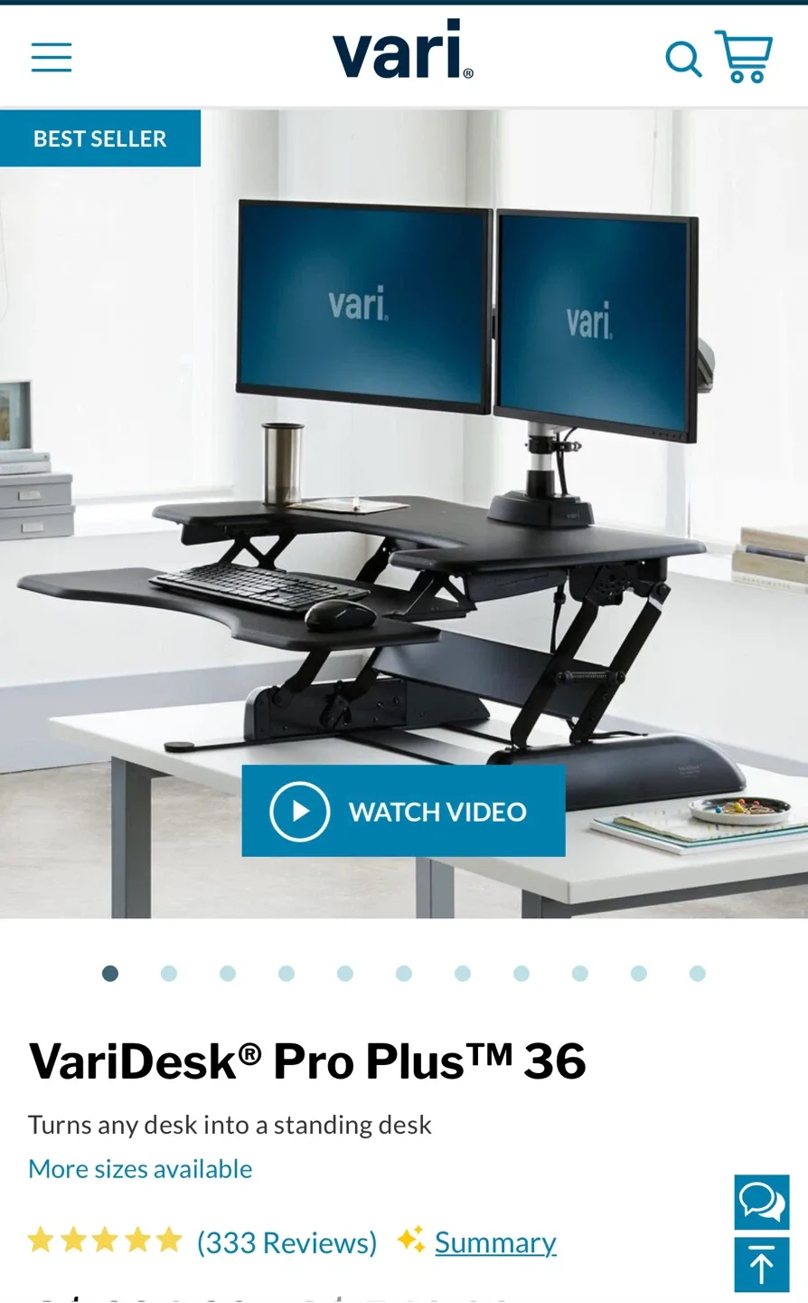 VariDesk Pro Plus 36 Standing Desk Converter