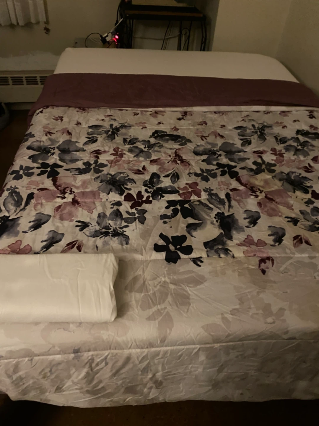 Full size Bed frame, mattress, and bedding - photo 3