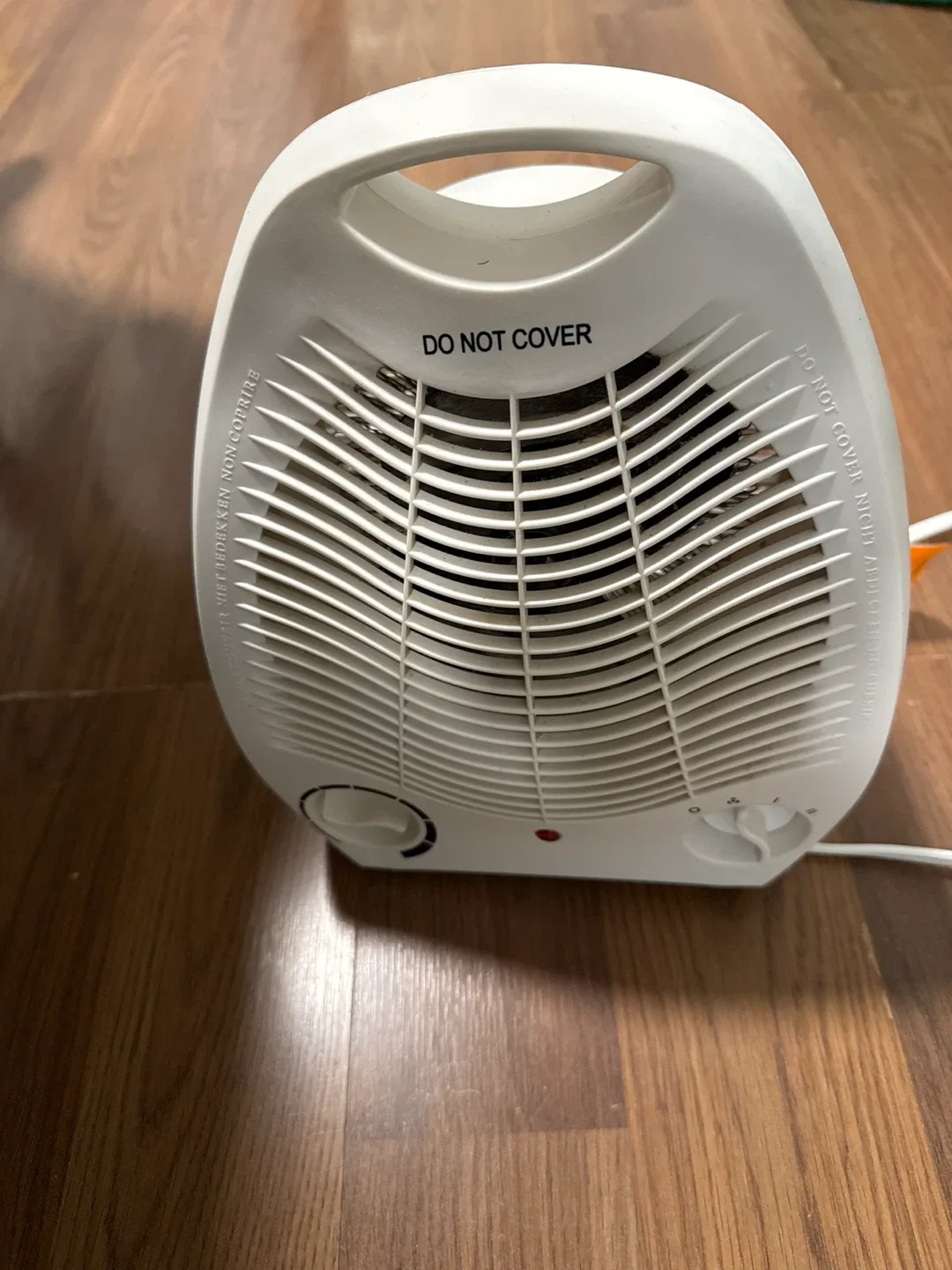 White Portable Space fan Heater
