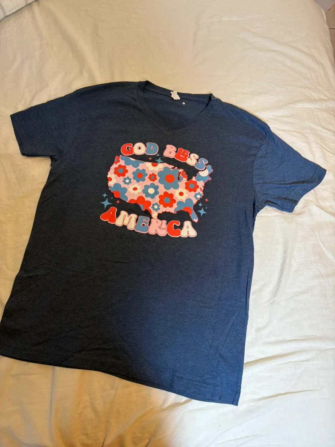 Apparel V-Neck T-Shirt, Size L #cleanout