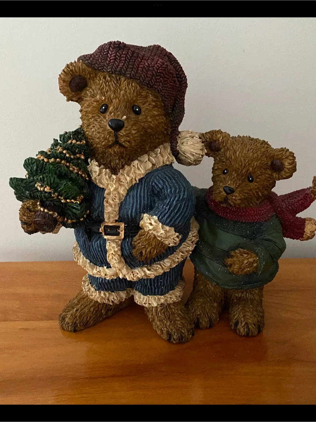 Christmas Teddy Bear Figurine