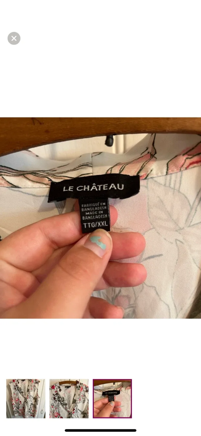 Le Chateau Floral Sleeveless Blouse - Size XXL image indicator(3)