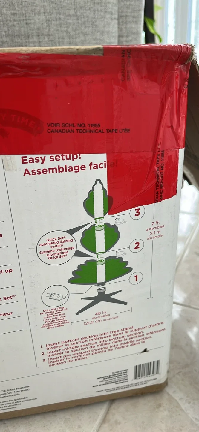 Holiday Time 7-ft Pre-Lit Duncan Quick Set Fir image indicator(3)