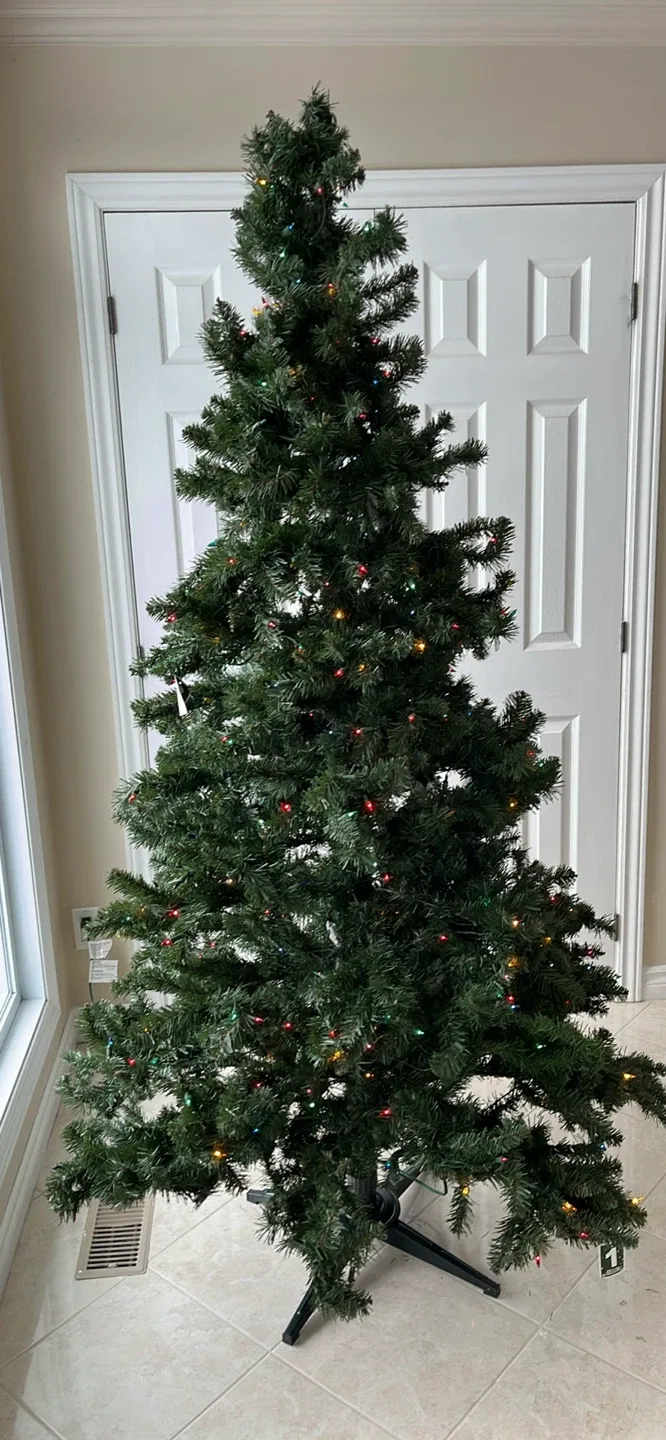 Holiday Time 7-ft Pre-Lit Duncan Quick Set Fir