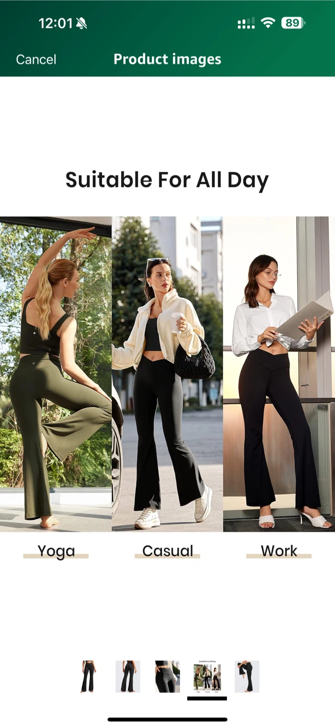 Flare Leggings - Black - Small - photo 4