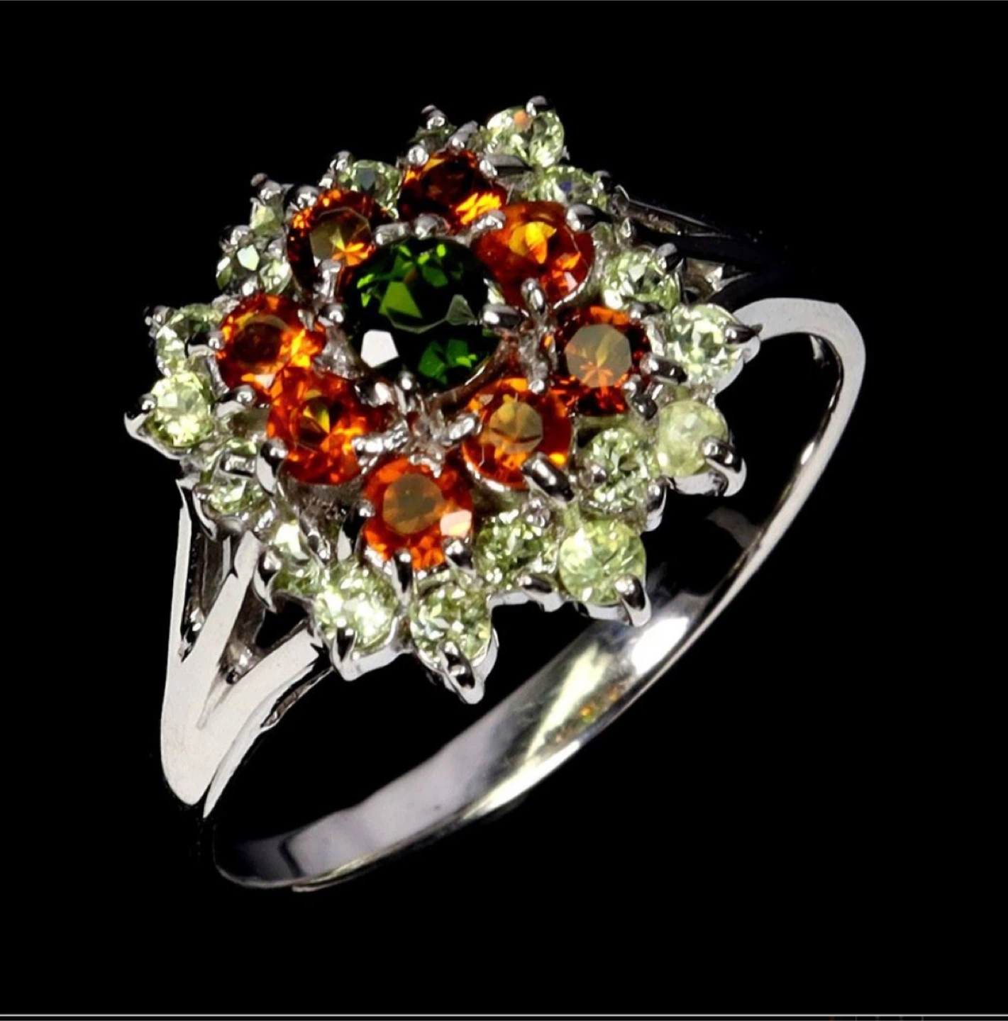 Floral Gemstone Ring