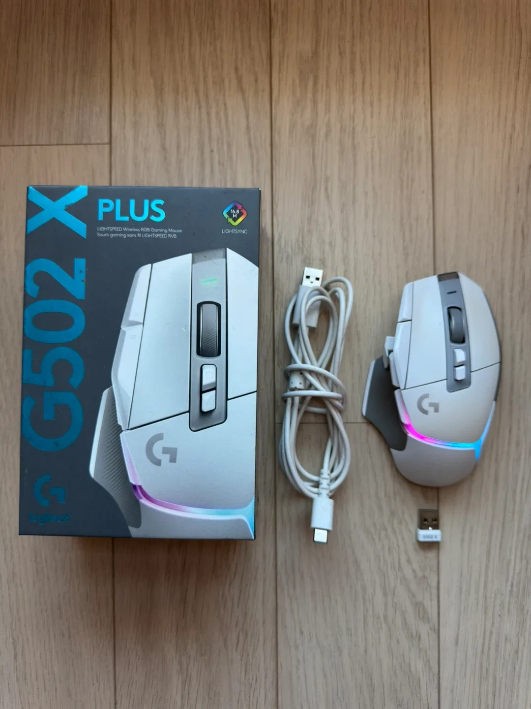 Logitech G502 X Plus Wireless RGB Gaming Mouse - White