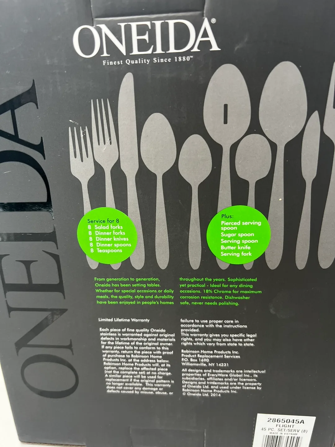 Oneida Flight 45-Piece Flatware Set - Service for 8 image indicator(2)