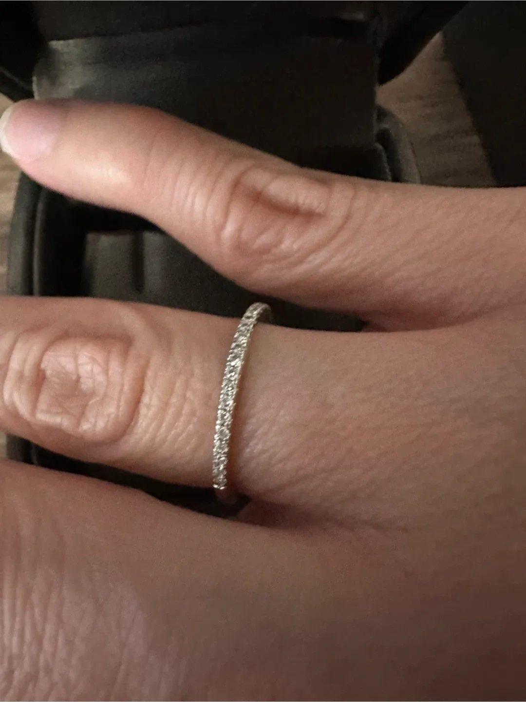 14k White Gold Half Eternity Diamond Band image indicator(5)