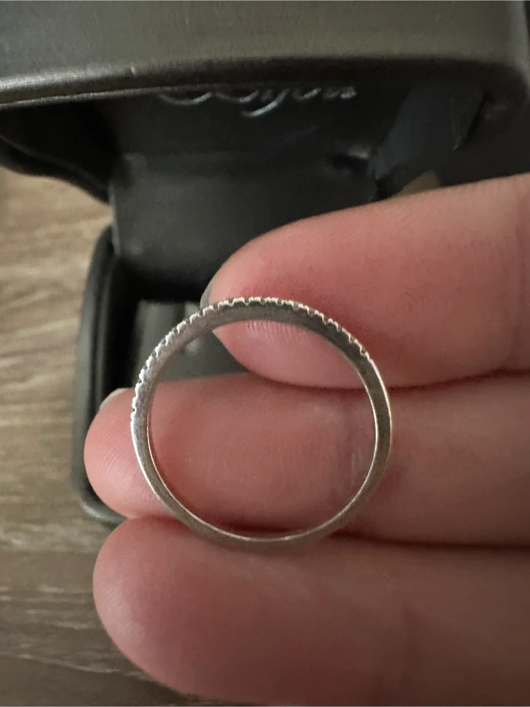 14k White Gold Half Eternity Diamond Band image indicator(3)