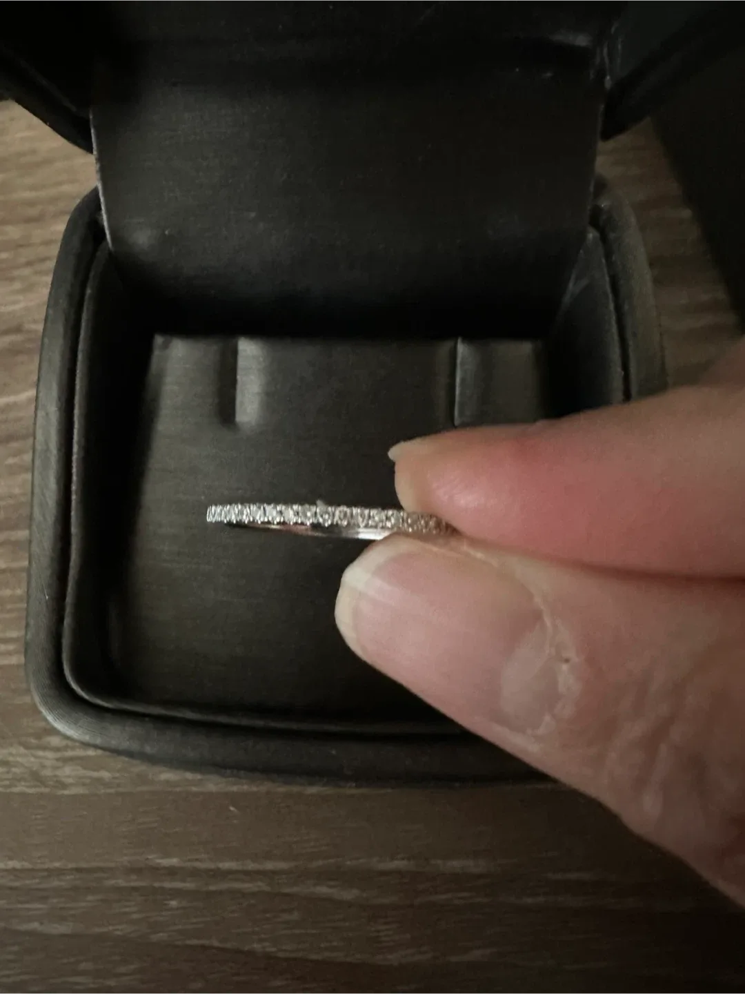14k White Gold Half Eternity Diamond Band