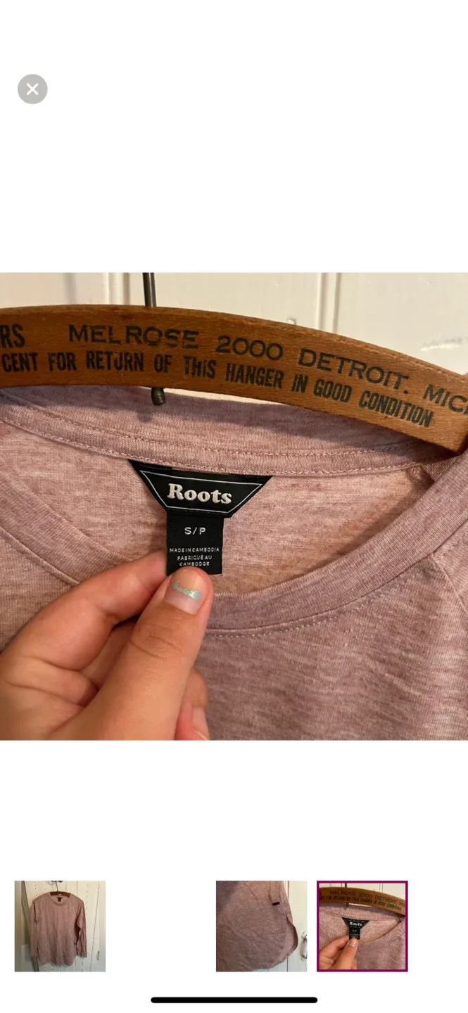 Roots small pink Long Sleeve Top image indicator(3)