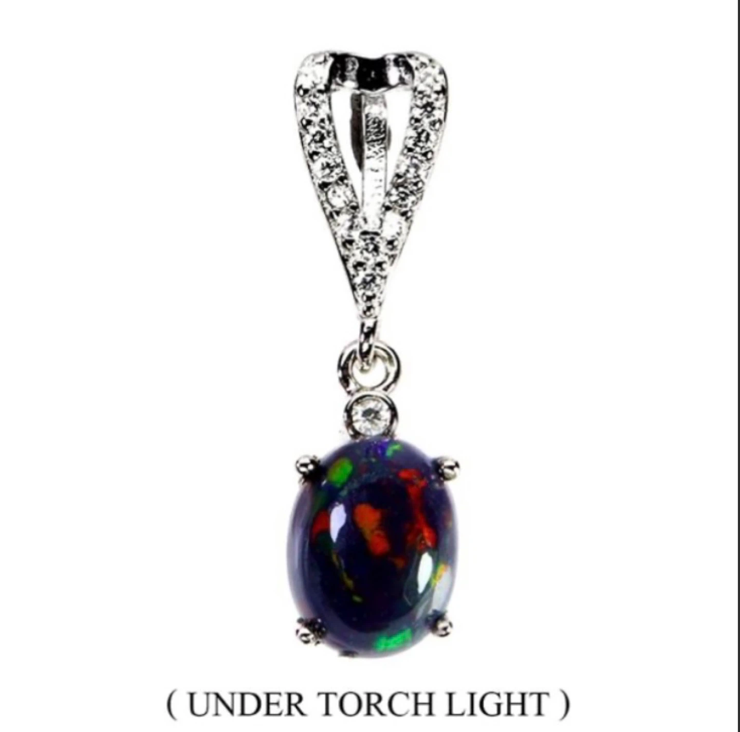 Opal Pendant with Silver Setting
