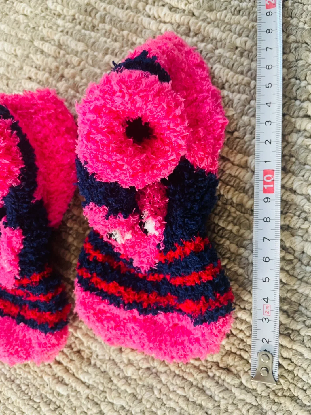 Pink & Navy Fuzzy Socks for kids #cleanout image indicator(2)