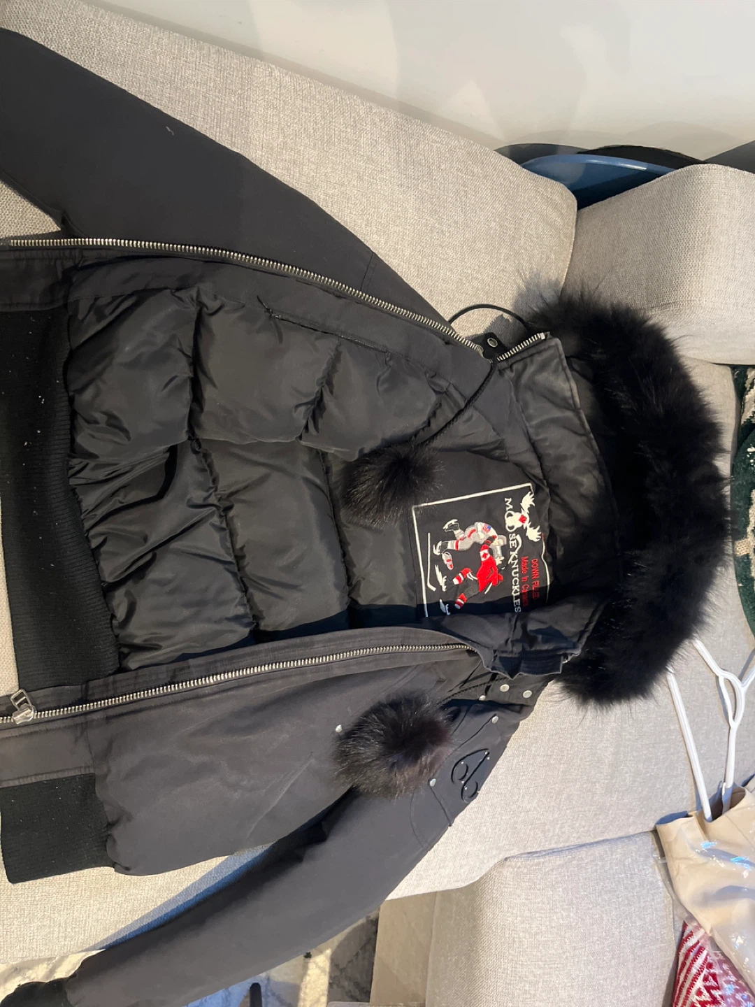 Moose Knuckles Bomber Jacket - Size S