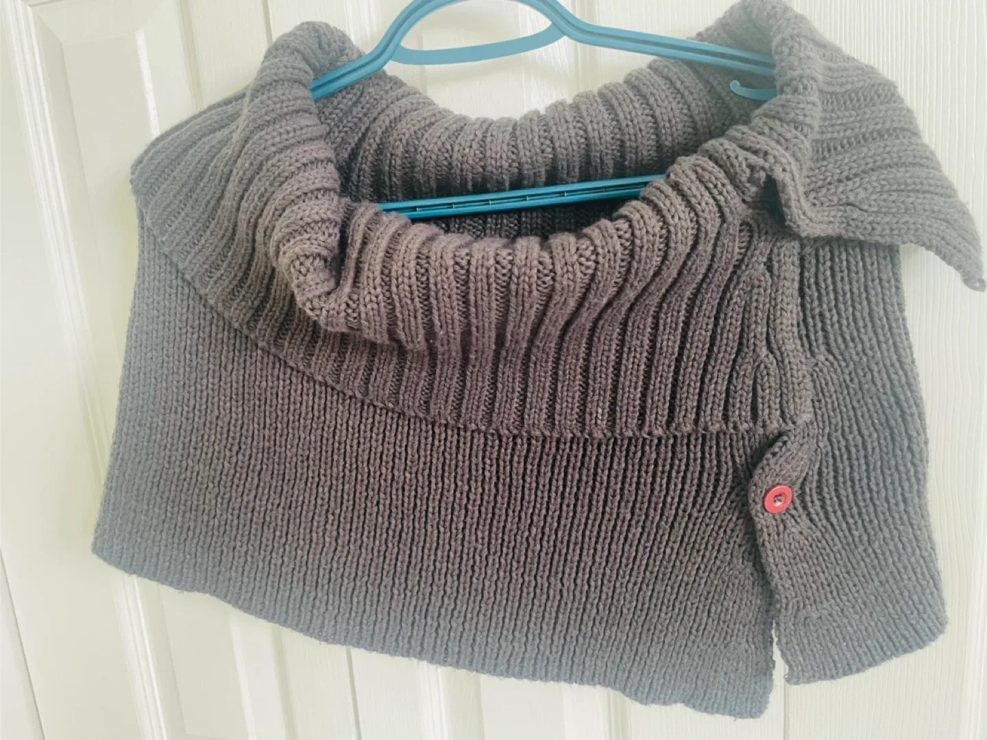 Brown Knit Cowl Neck Warmer #cleanout