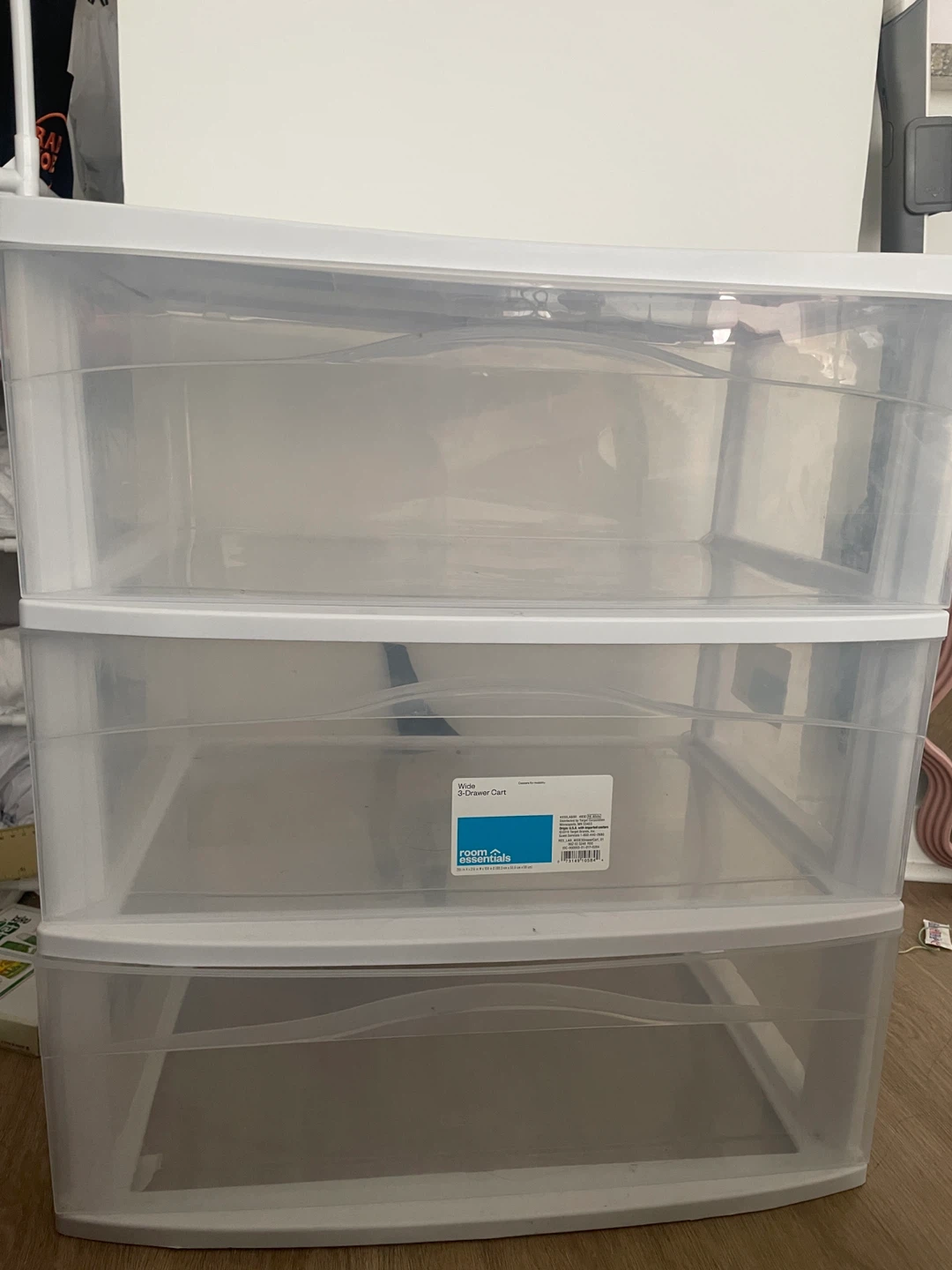 wide 3 drawer plastic