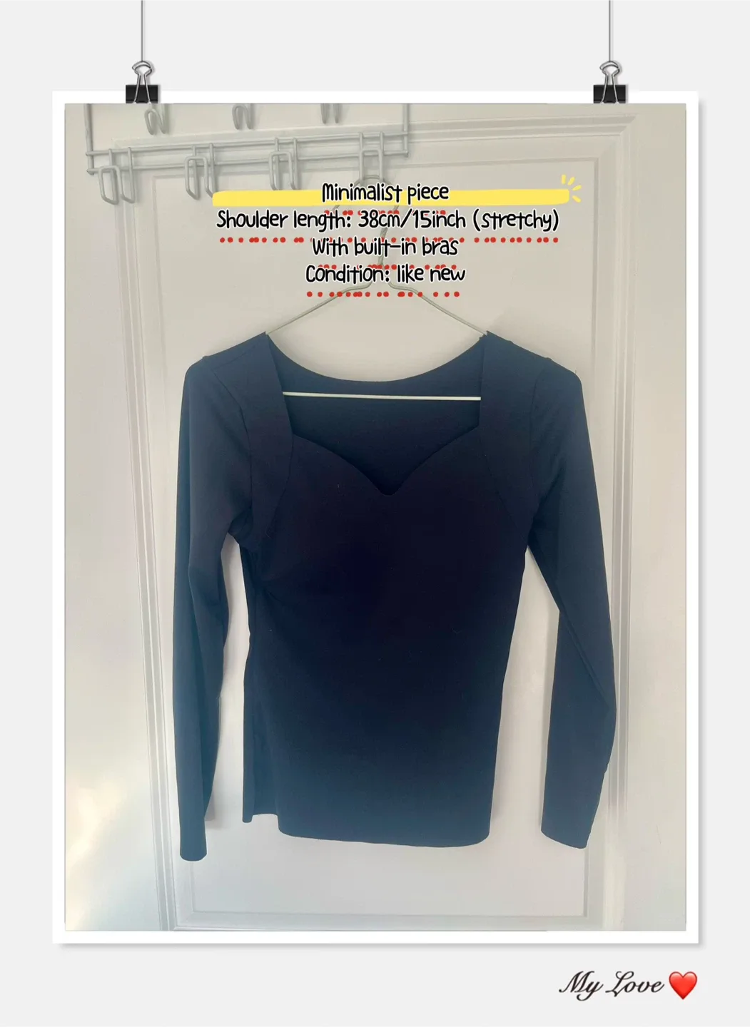 ☑️Minimalist Black Long Sleeve Top🌟