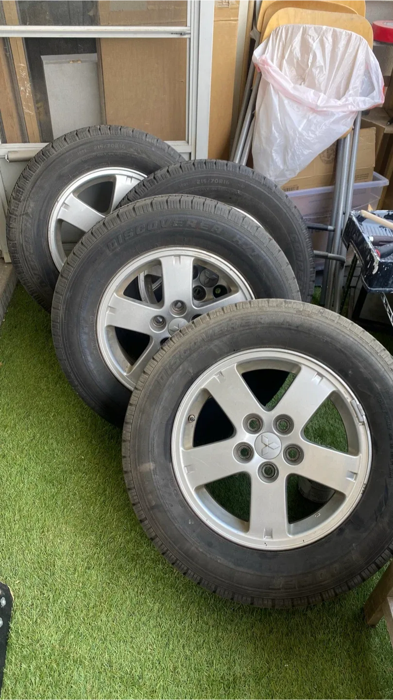 Winter tires on rims