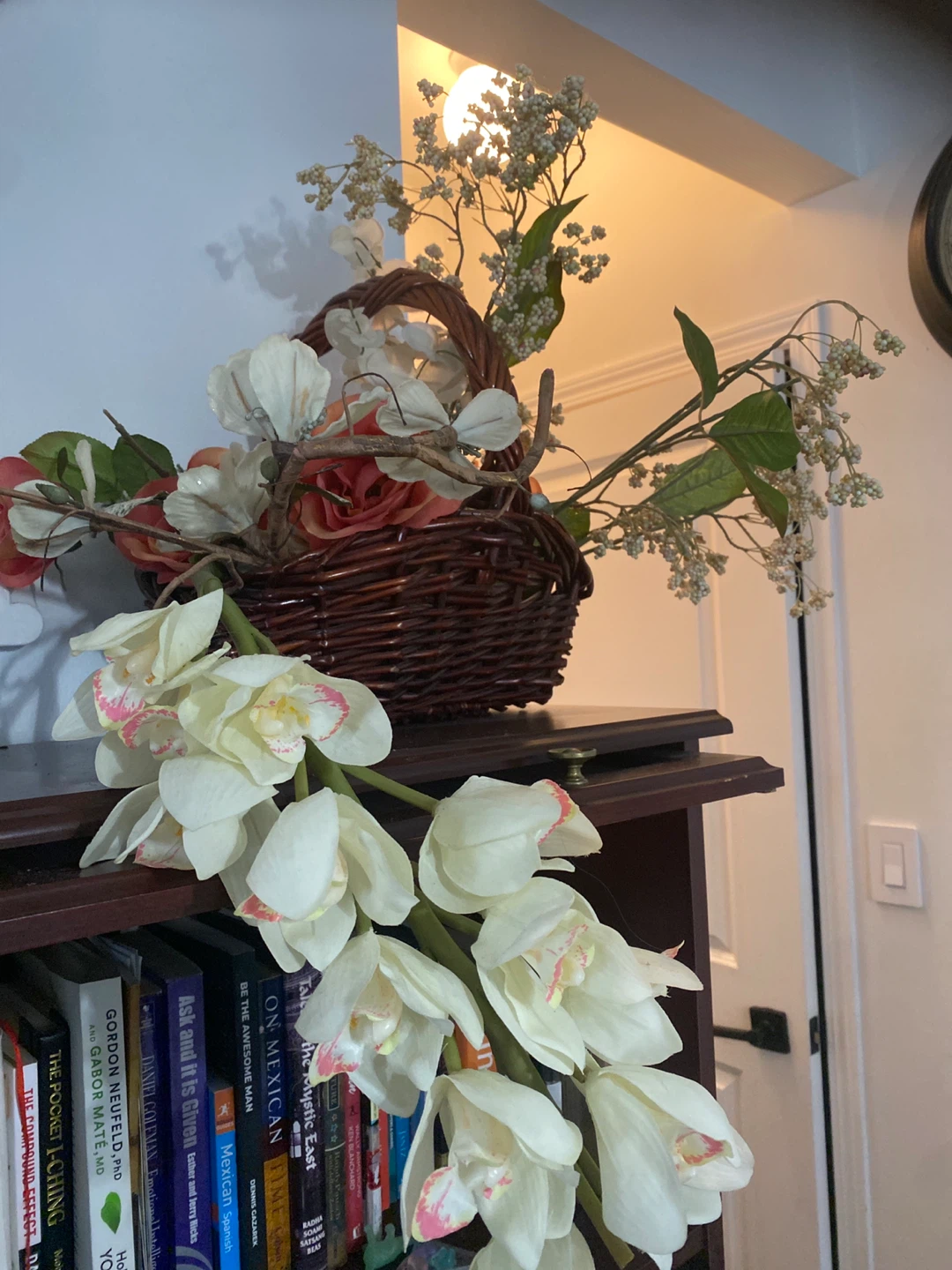 Flower Basket with Faux Floral Arrangement - photo 2