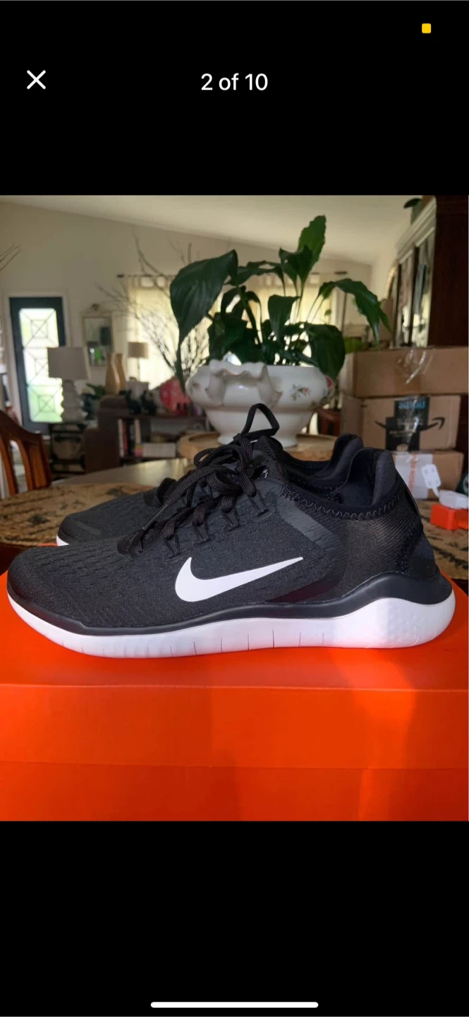 Nike Free RN 2018 Black/White - Size 5 US - photo 2