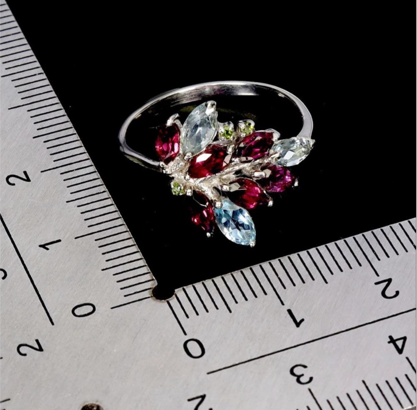 Gemstone Cluster Ring - photo 2