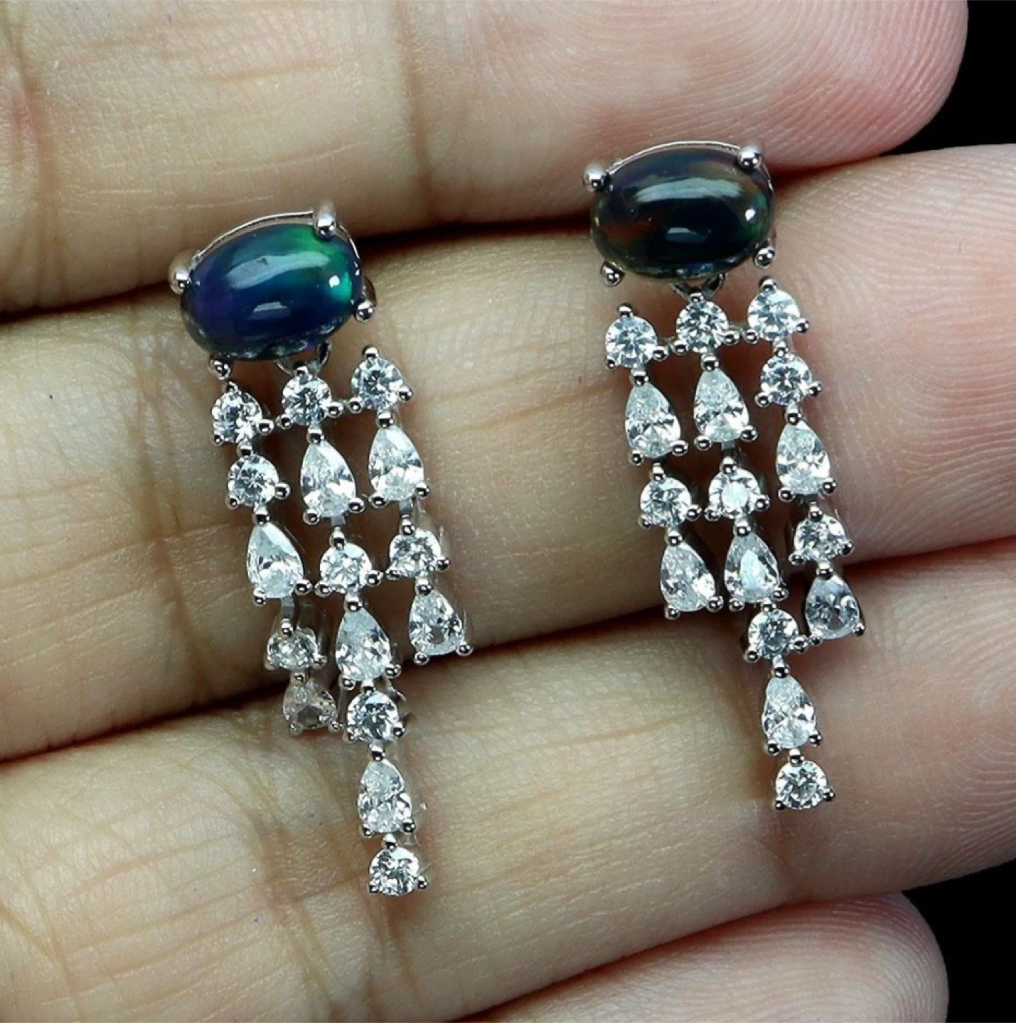 Opal Dangle Earrings