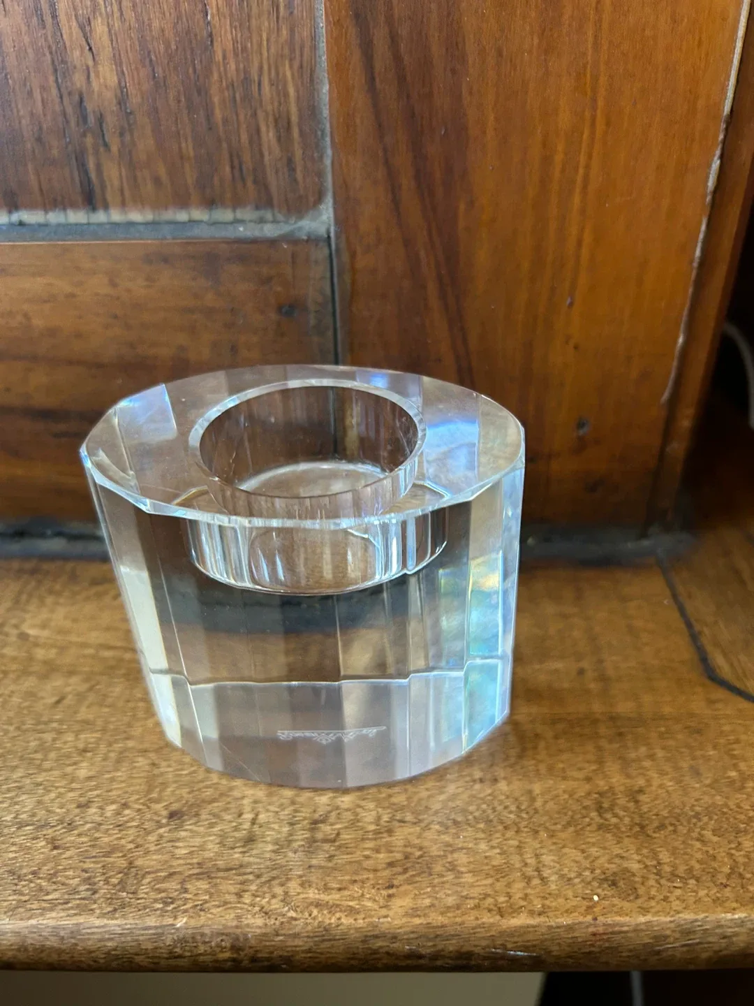 $22 Vintage Rosenthal candle holder crystal MCM tea light