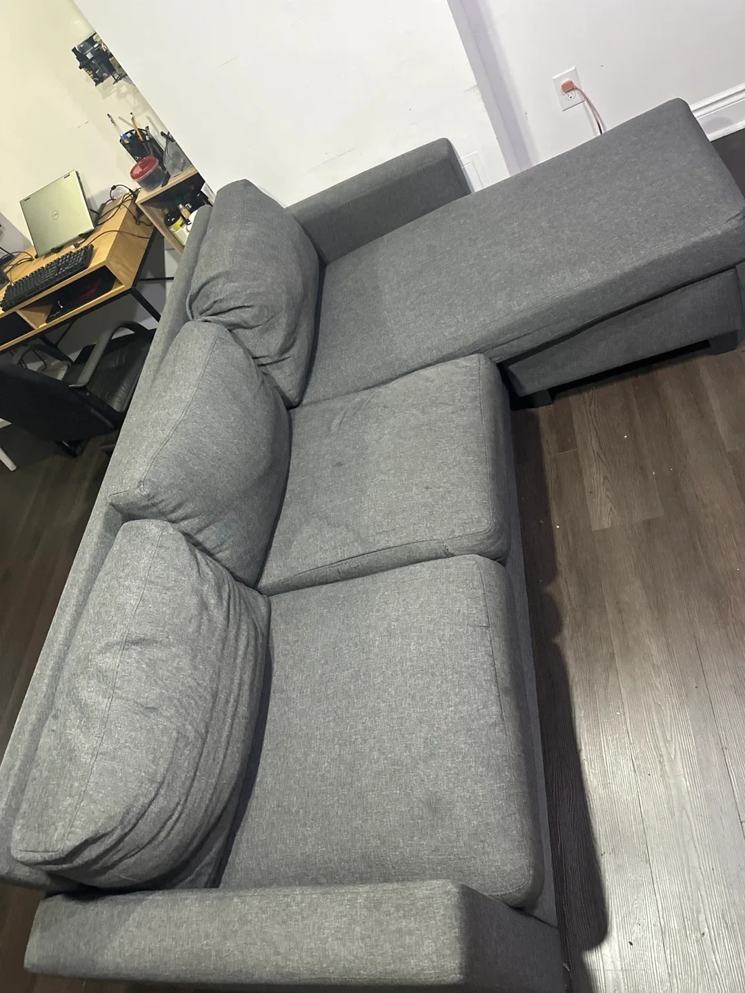 Grey Sectional Sofa with Chaise Lounge