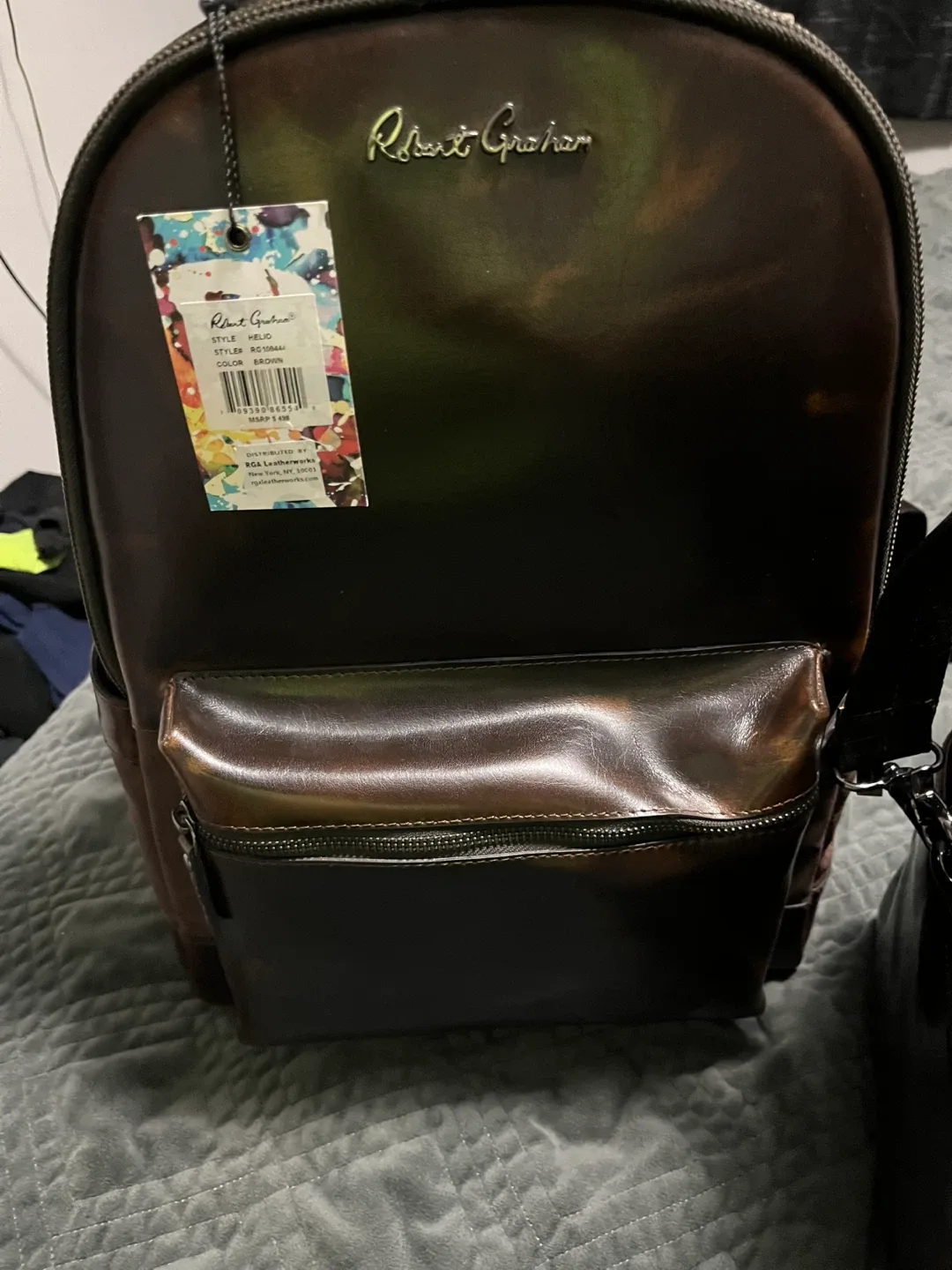 Robert Graham luxury Leather Backpack & Duffle Bag Set image indicator(5)