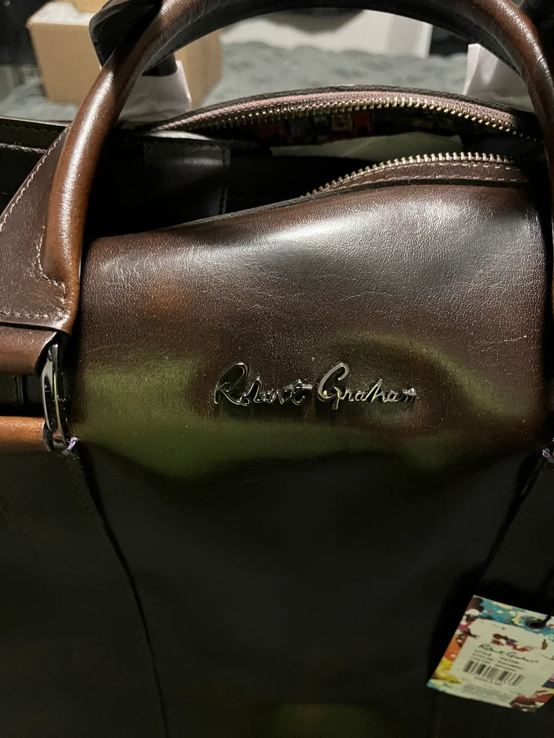 Robert Graham luxury Leather Backpack & Duffle Bag Set image indicator(2)