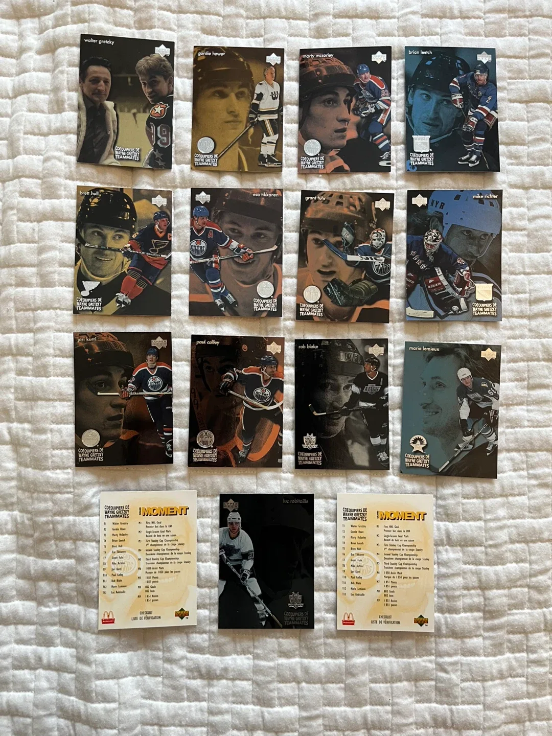 1998-99 McDonalds/Upper Deck Wayne Gretzky Teammates cards