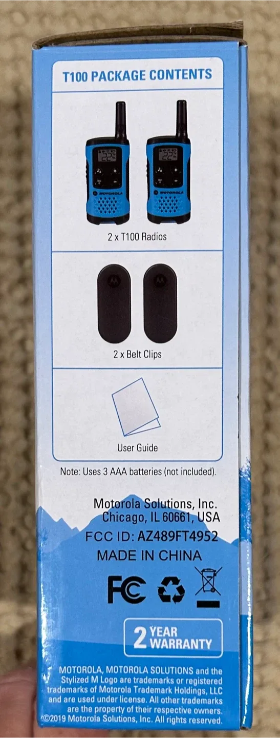 Motorola Talkabout T100 Two-Way Radios - New in Box! image indicator(4)