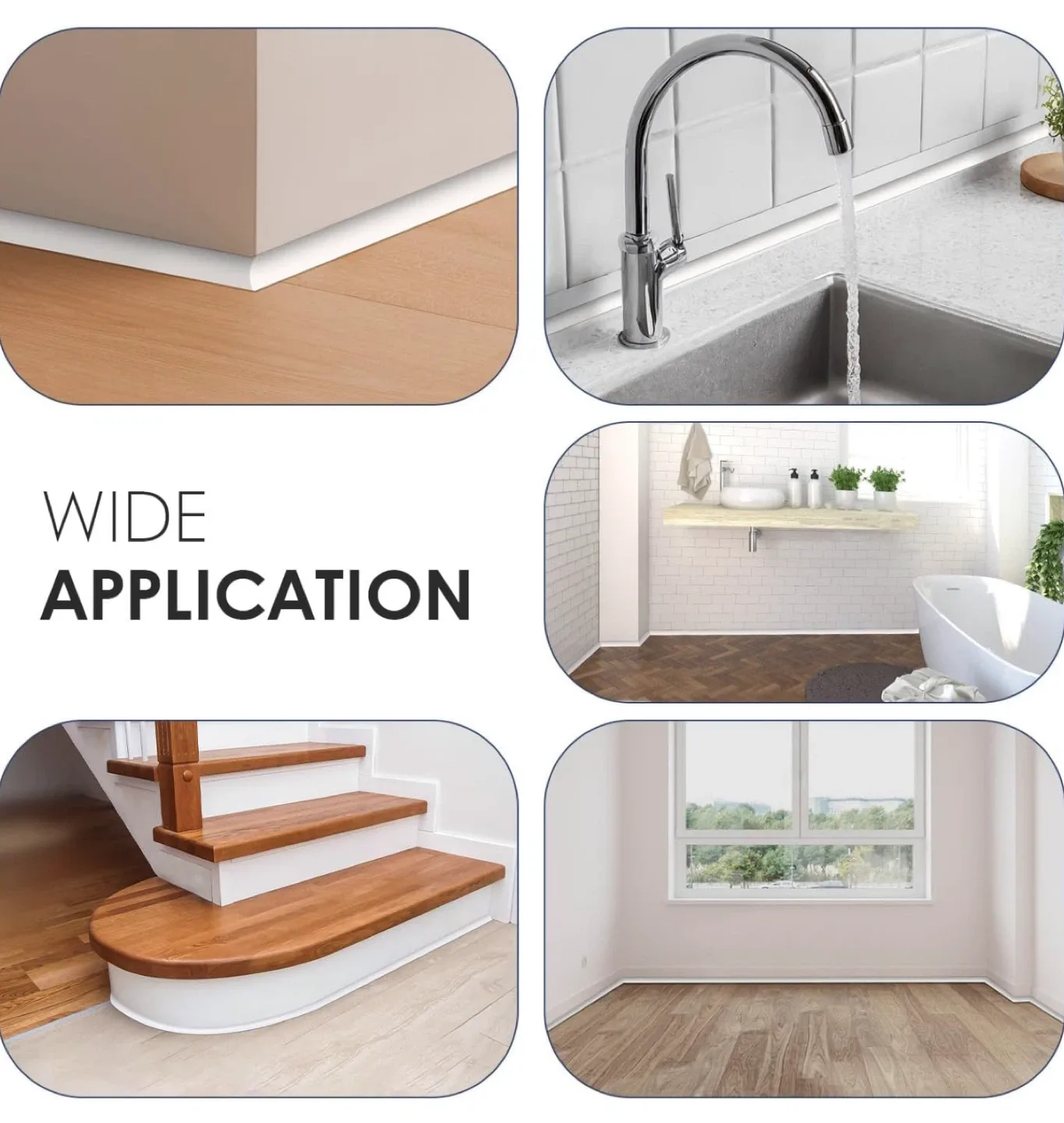 NEW - Waterproof Wall Self Adhesive Round Molding image indicator(6)