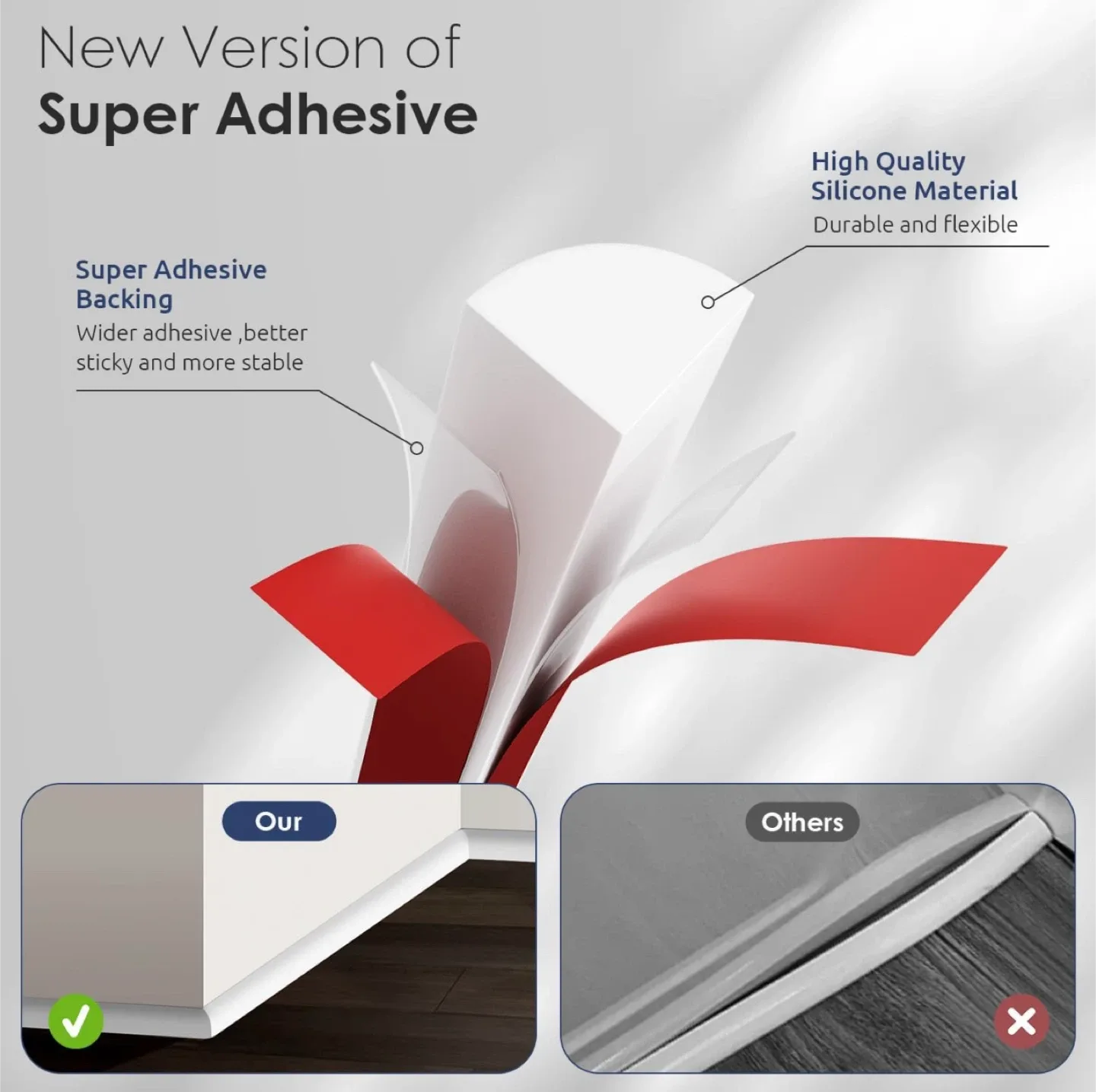 NEW - Waterproof Wall Self Adhesive Round Molding image indicator(3)