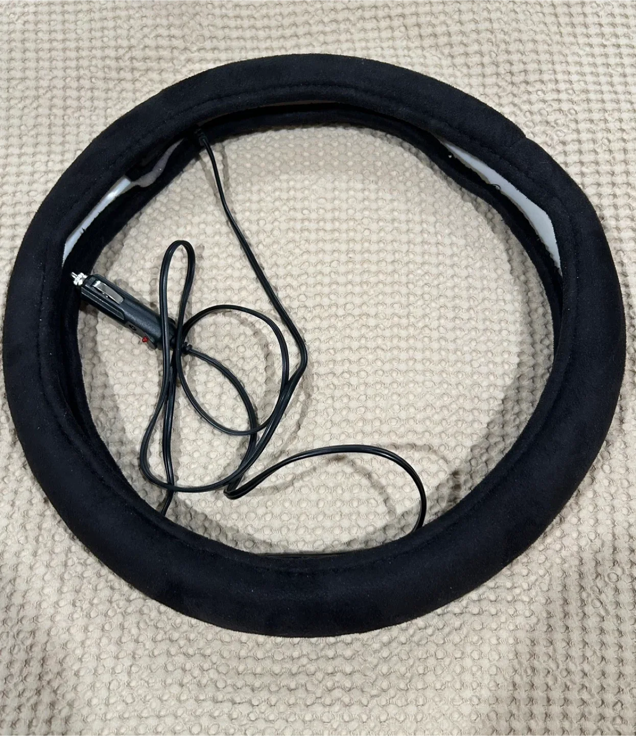 Sharper Image Heated Steering Wheel Cover - Black