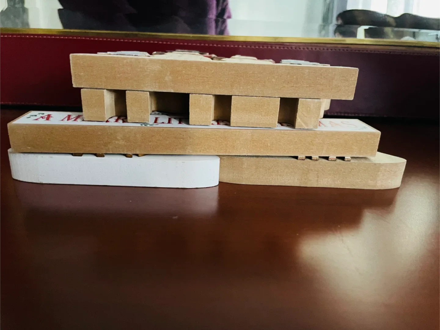 5 Real Wood stand up Christmas Decorations image indicator(9)