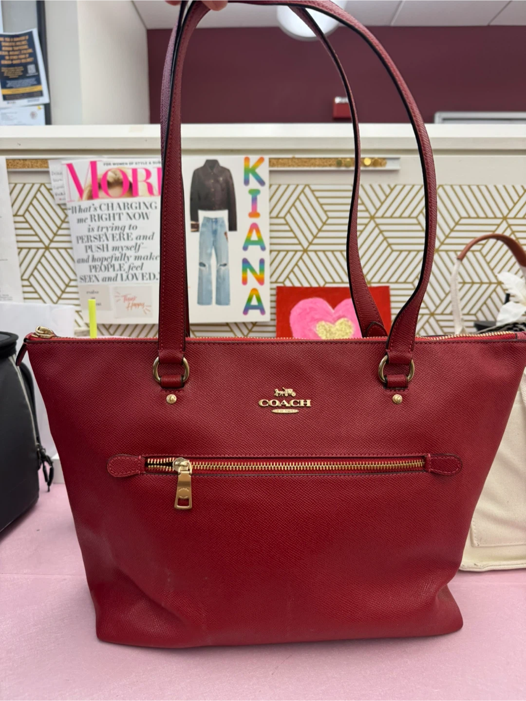 Coach Red Tote Bag