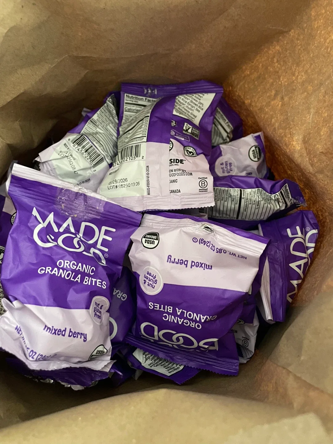 MadeGood Mixed Berry Granola Bites - Exp 07/2026