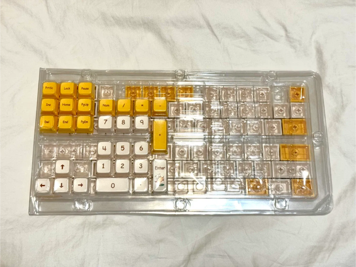 Crayon Shin chan keyboard Keycap Set - Yellow & White image indicator(3)