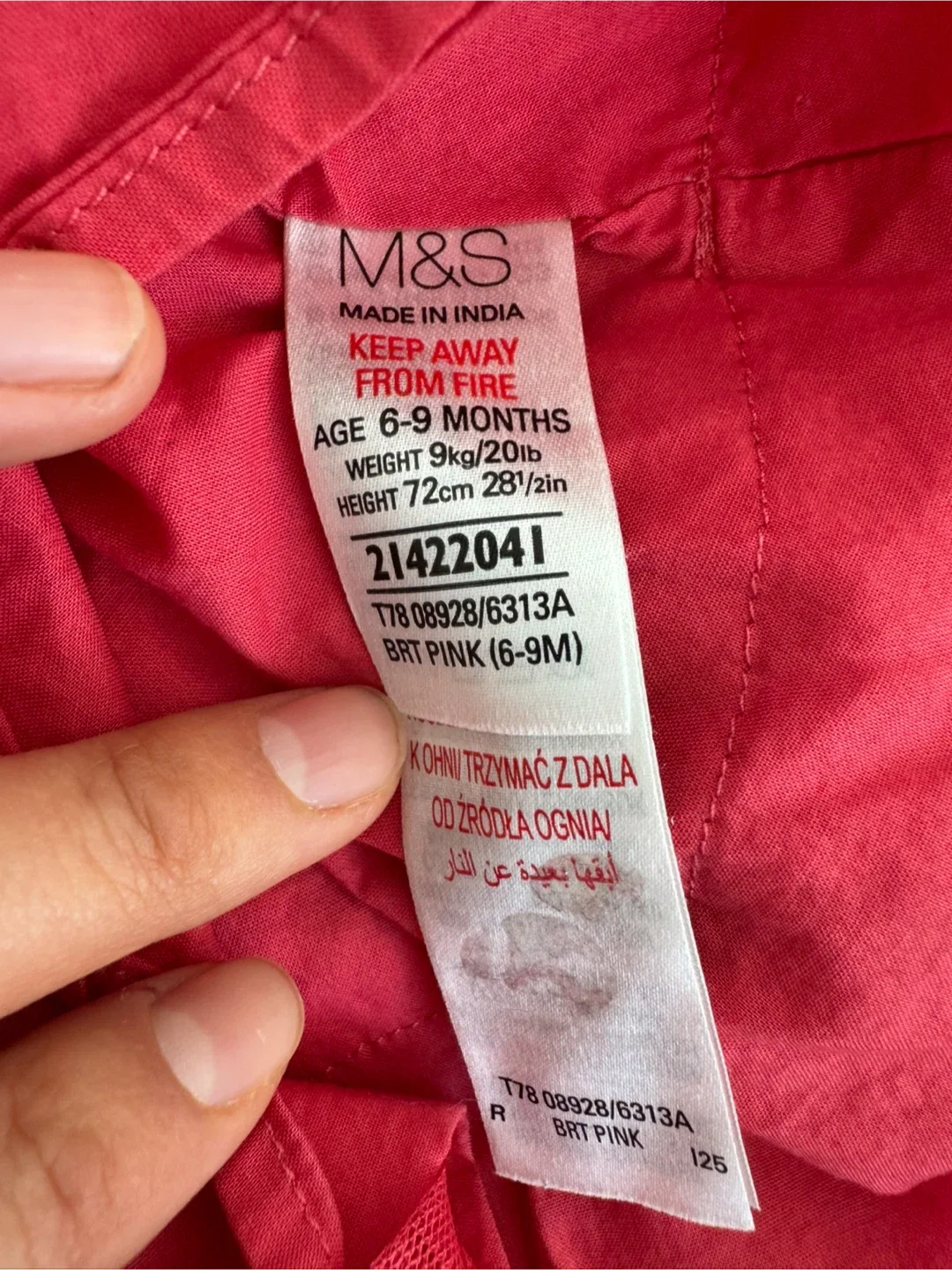 Red Baby Dress - 6-9 Months image indicator(3)