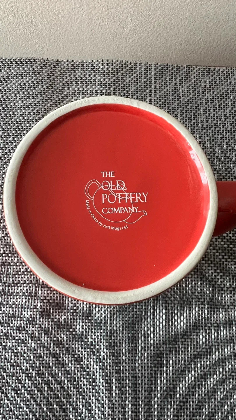 Red 20 oz Penguins and Snowflakes Stoneware Mug  #cleanout image indicator(5)