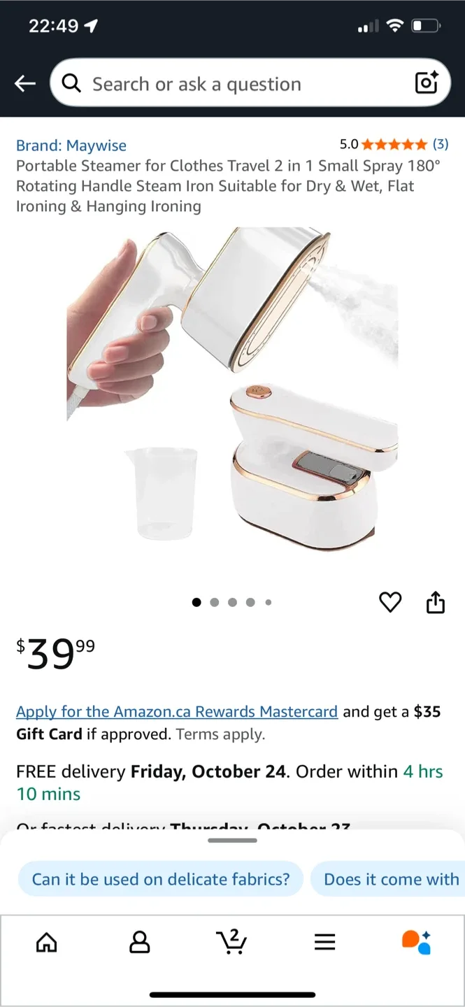 (Brand new)Maywise Portable Steamer for Clothes #cleanout