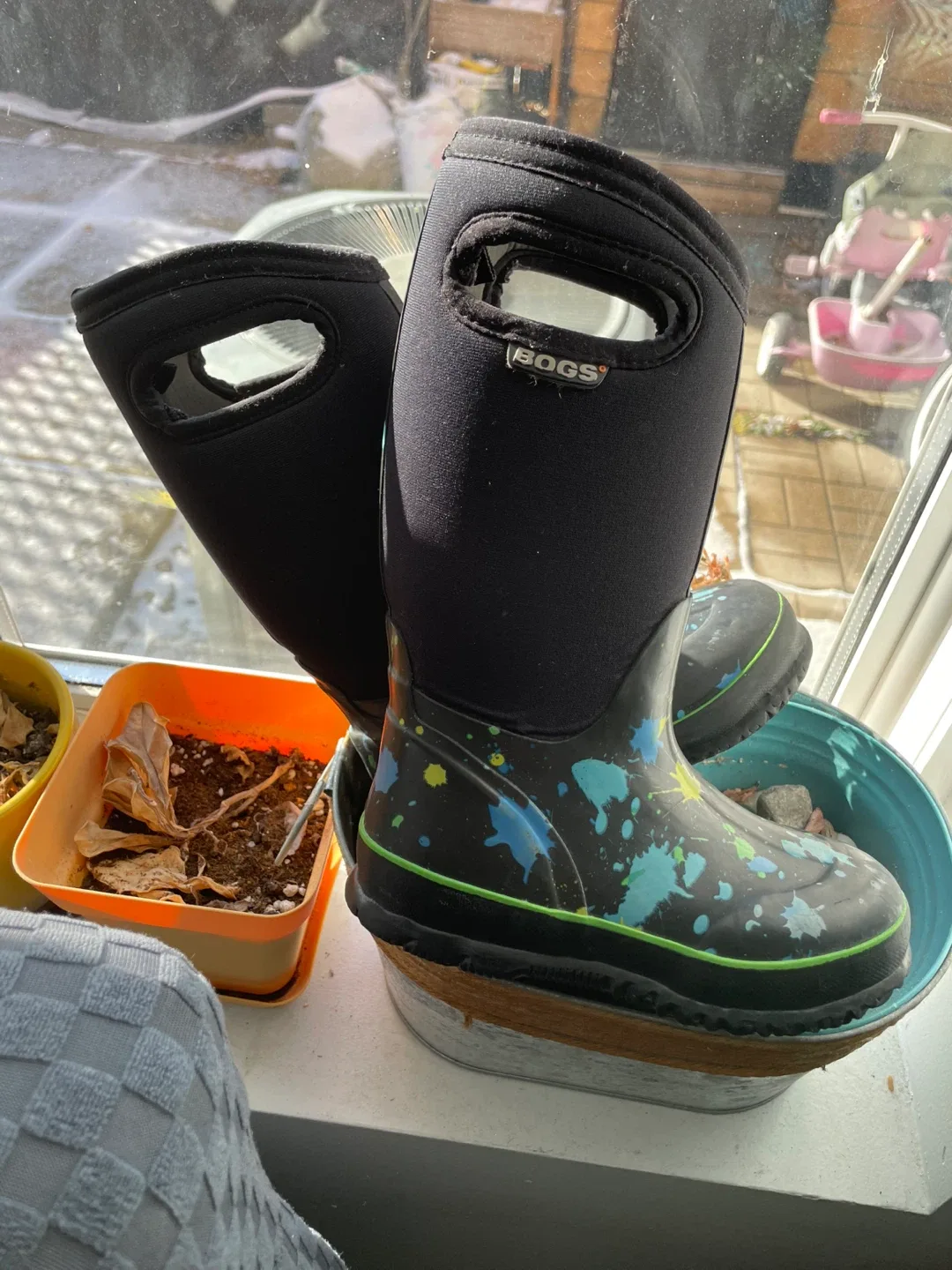 Bogs Paint Splat CLS Kids Boots - Size US 11 image indicator(5)