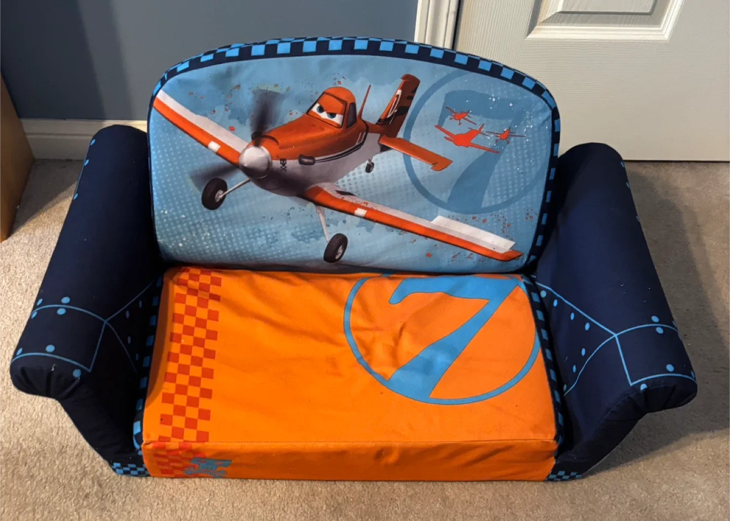 Disney Planes Marshmallow High Back Open Sofa/Bed for kids image indicator(2)