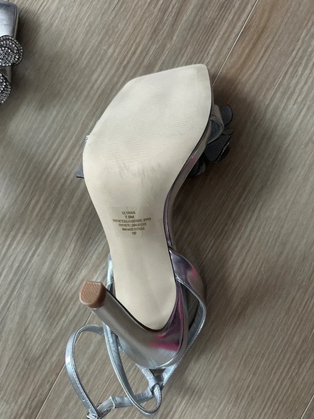 Steve Madden Lilyana Silver Heels - Size 7.5 image indicator(3)