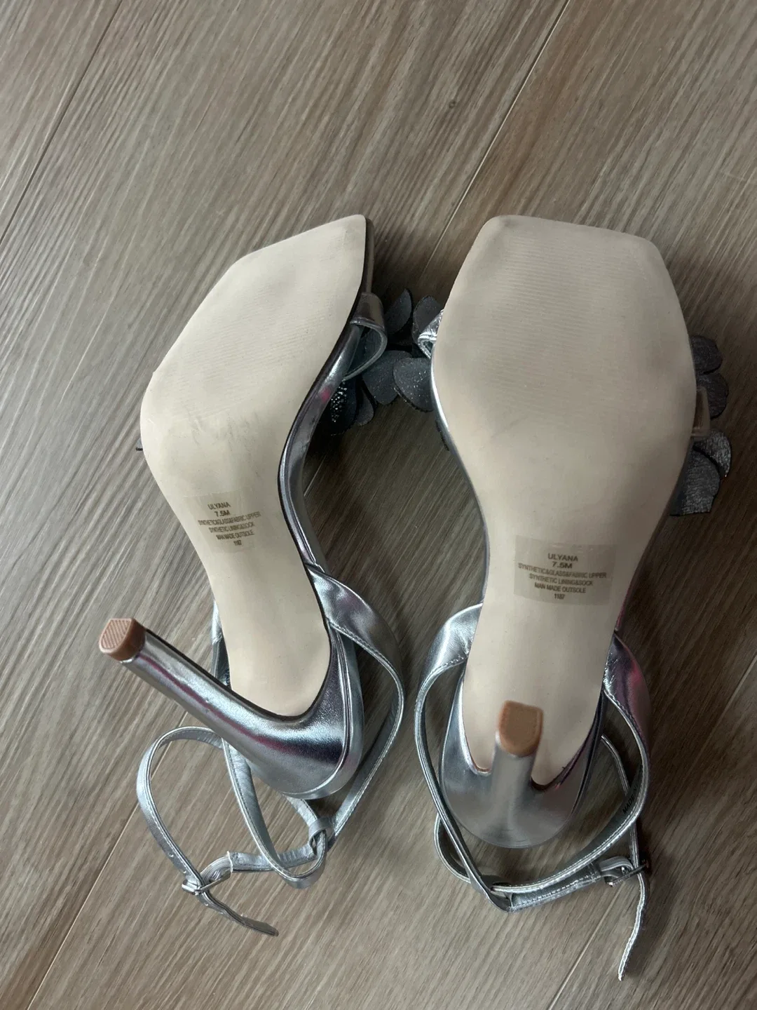 Steve Madden Lilyana Silver Heels - Size 7.5 image indicator(4)