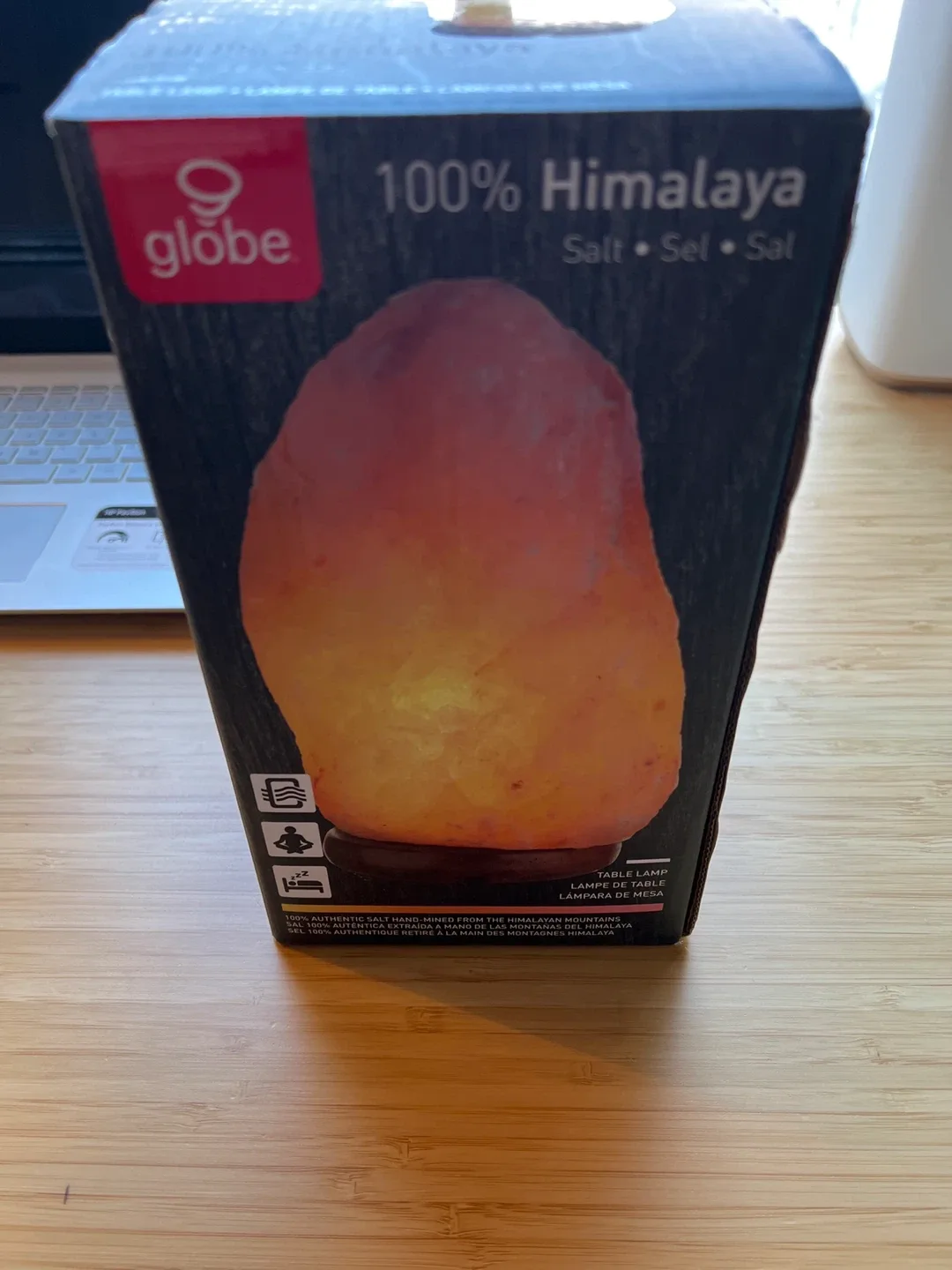 Globe 100% Himalaya Salt Table Lamp
