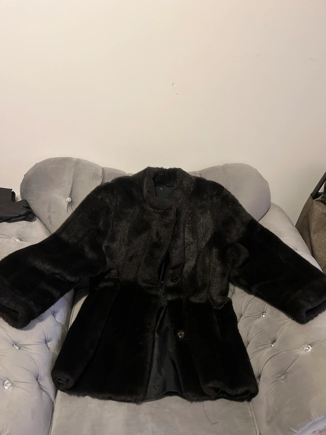 Black Faux Fur Coat - photo 5
