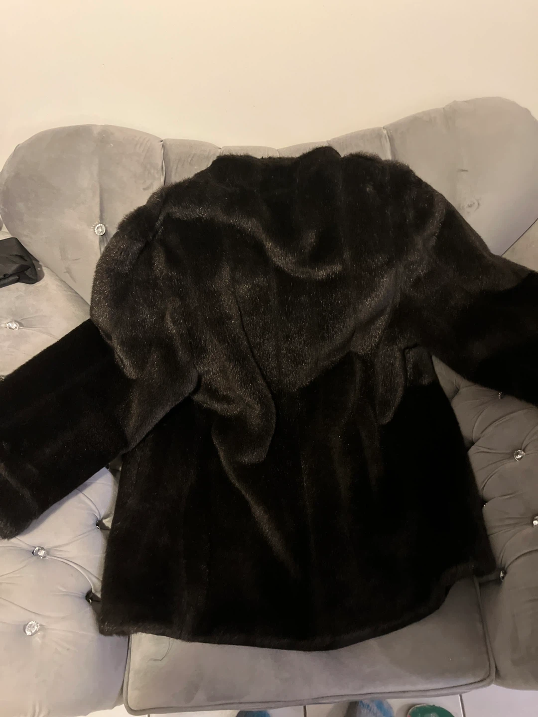 Black Faux Fur Coat - photo 3
